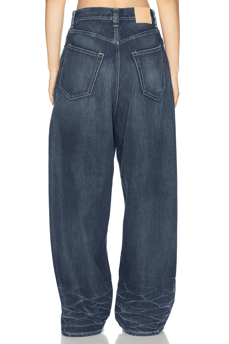 Draped  Twill Jacket+Broadway Super Wide Leg Jeans