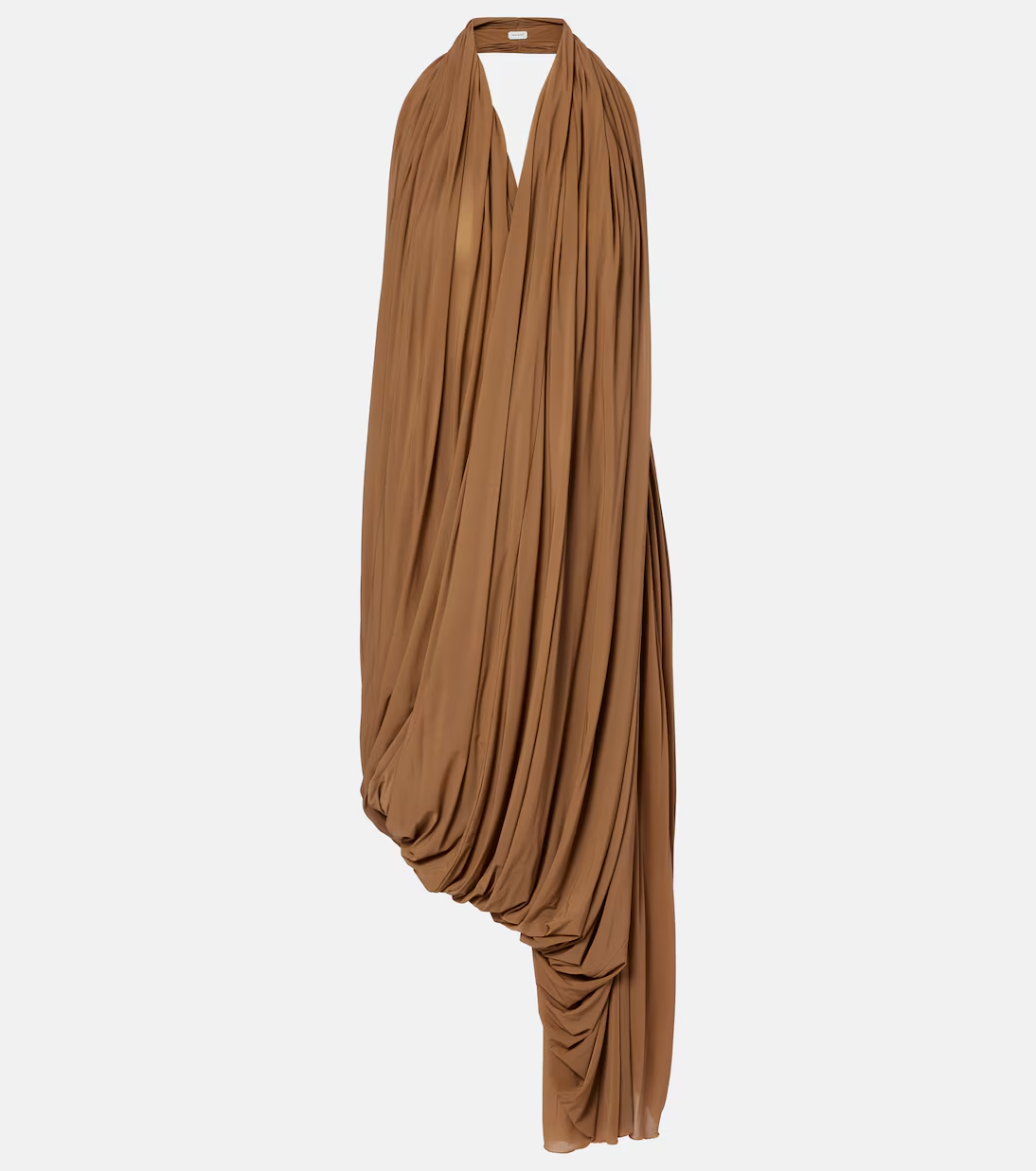 Draped Open-Back Cocktail Dress