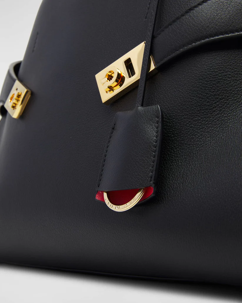 Hug Leather Top-Handle Bag