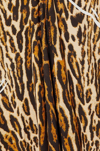 Leopard-Print Stretch-Crepe Maxi Dress