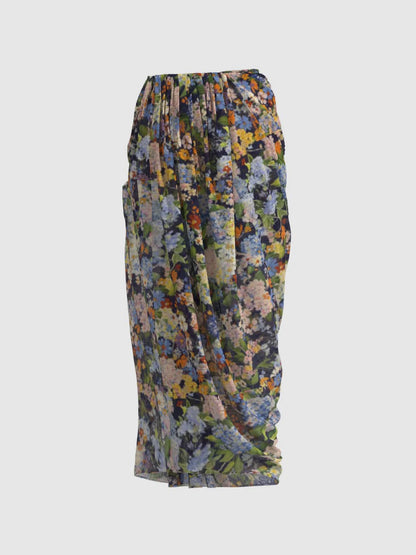 Floral Draped Skirt