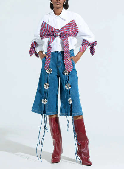 Bow-Tie Button-Down Shirt