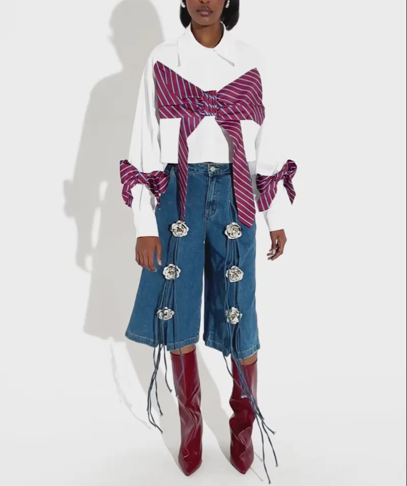 Bow-Tie Button-Down Shirt