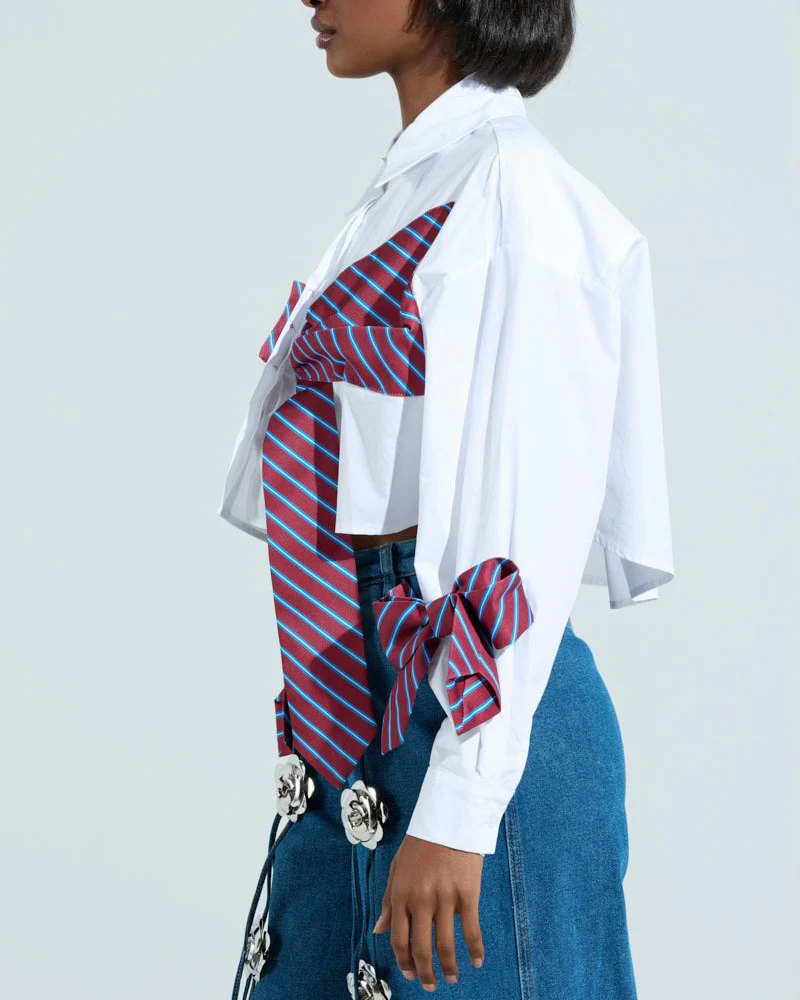 Bow-Tie Button-Down Shirt