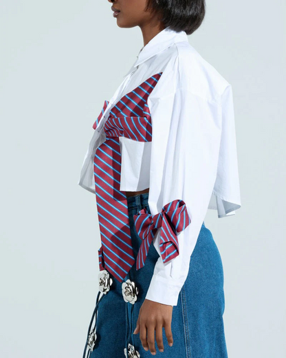 Bow-Tie Button-Down Shirt