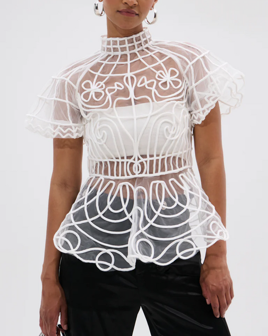 Short-Sleeve Structured Shirt