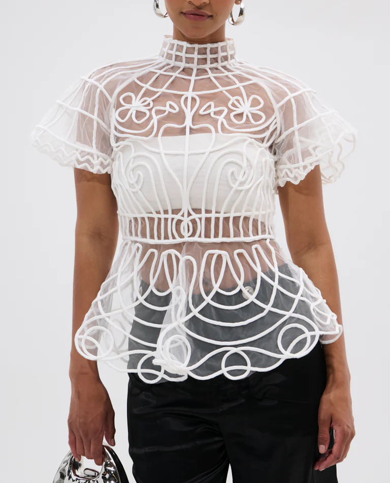 Short-Sleeve Structured Shirt