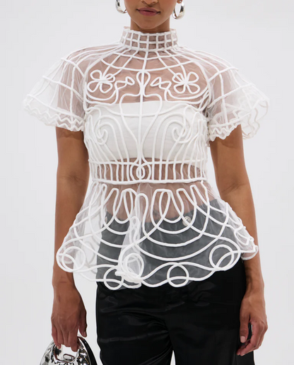 Short-Sleeve Structured Shirt