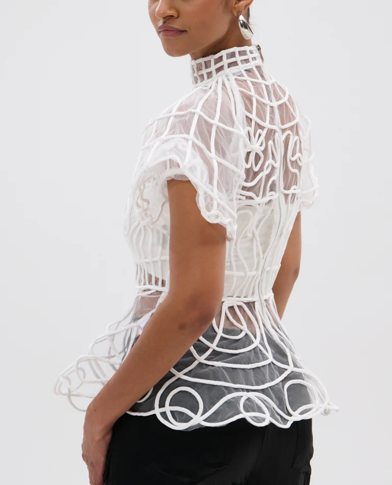 Short-Sleeve Structured Shirt