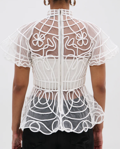 Short-Sleeve Structured Shirt