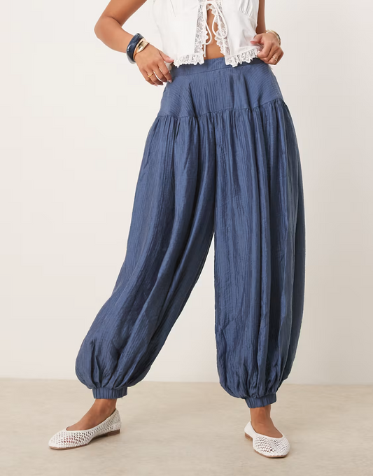 Billow Pants In Washed Navy