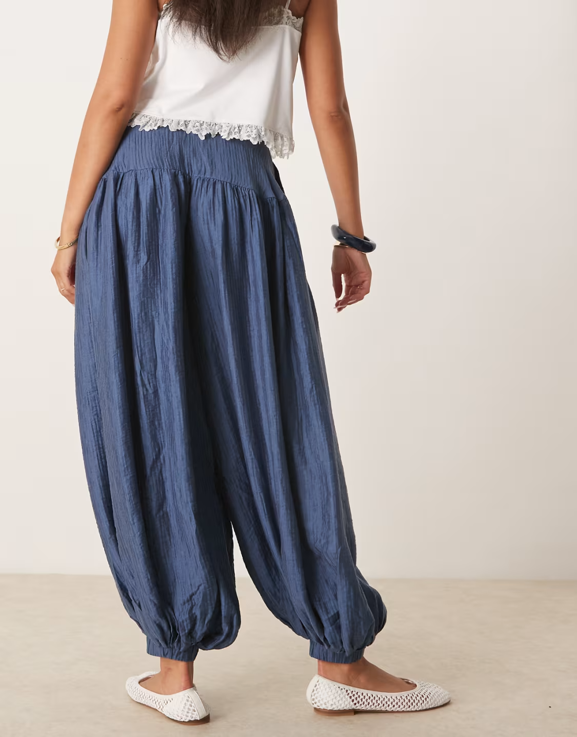Billow Pants In Washed Navy