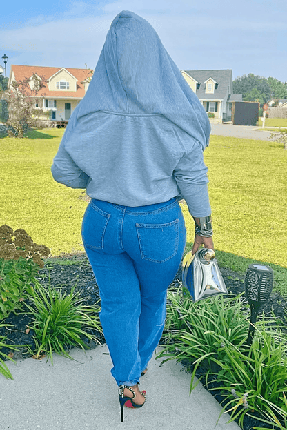 Off-Shoulder Hooded Luxe Top