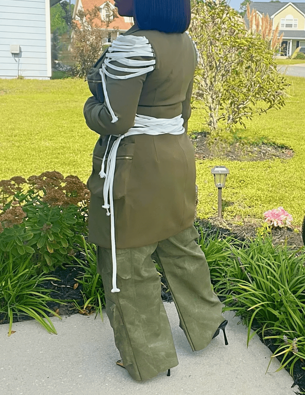 Lace-Up Blazer Dress & Coat