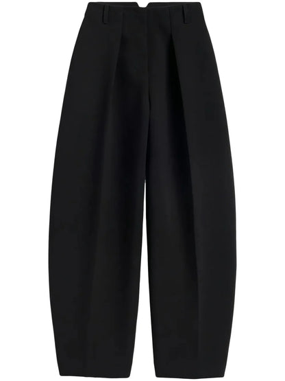 Black Barrel Silhouette Trousers