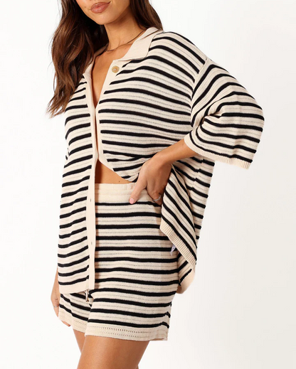 Stretch Striped Knit Set