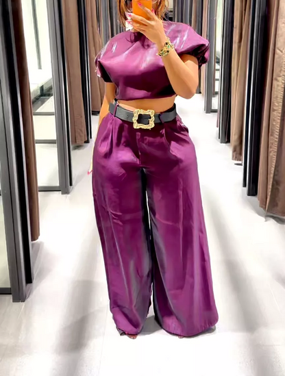 Satin Loose-Fitting Set