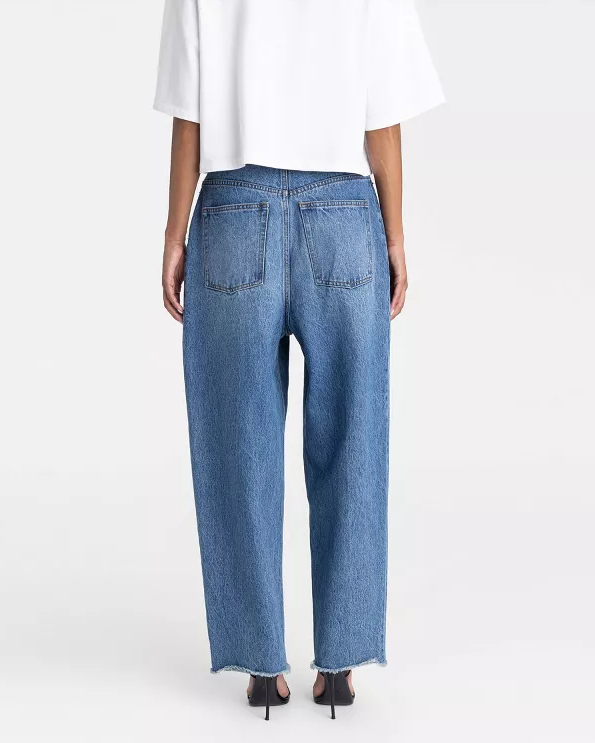 High-Rise Barrel Leg Jeans