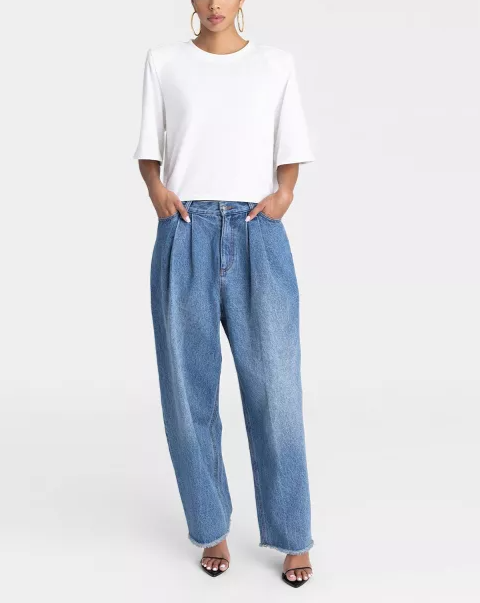 High-Rise Barrel Leg Jeans