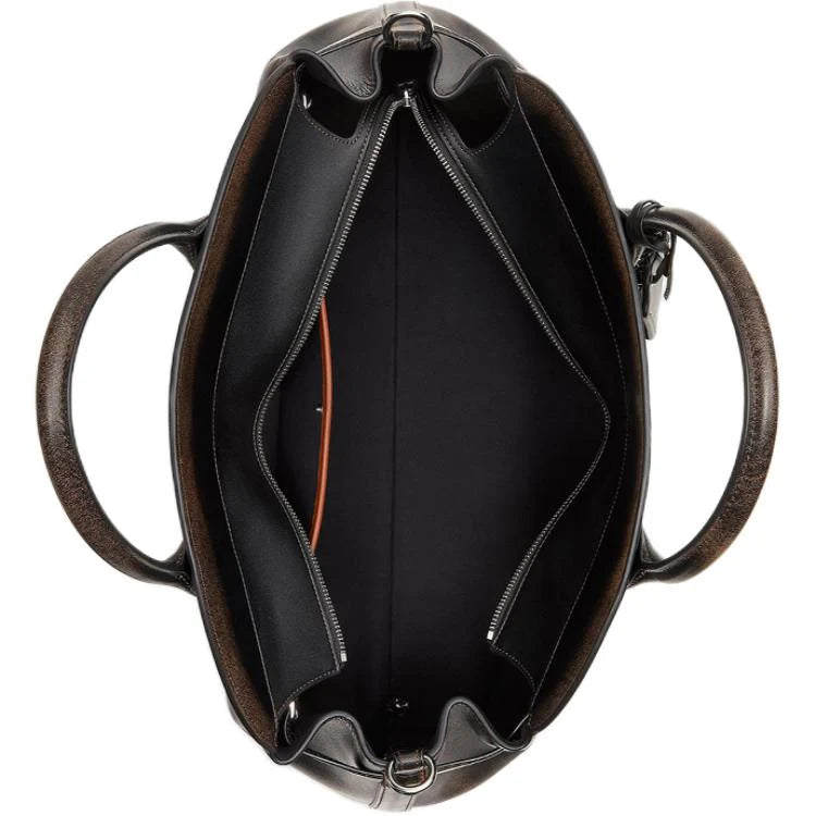 Oversized British retro distressed style hand-held crossbody commuter bag