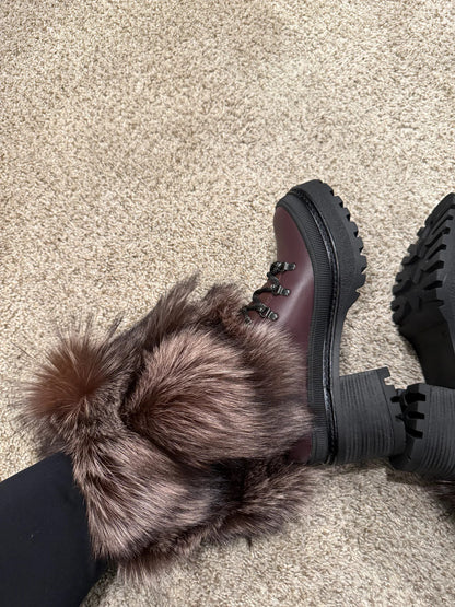 Faux Fox Fur Boots
