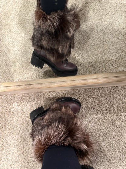 Faux Fox Fur Boots