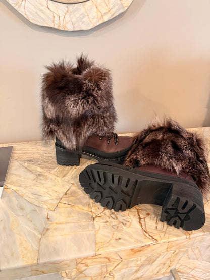 Faux Fox Fur Boots