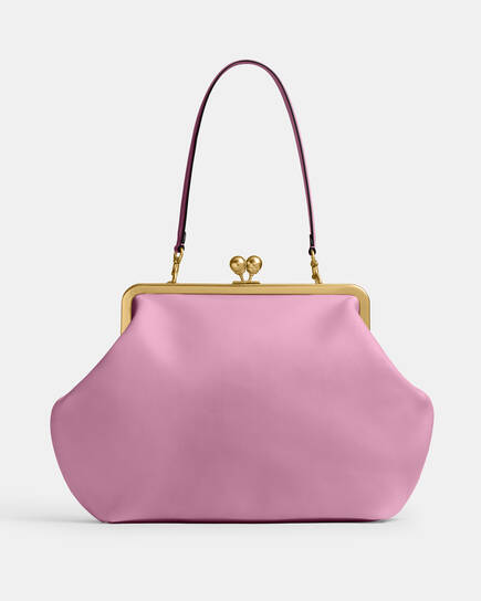 Pink Large Kisslock Frame Bag