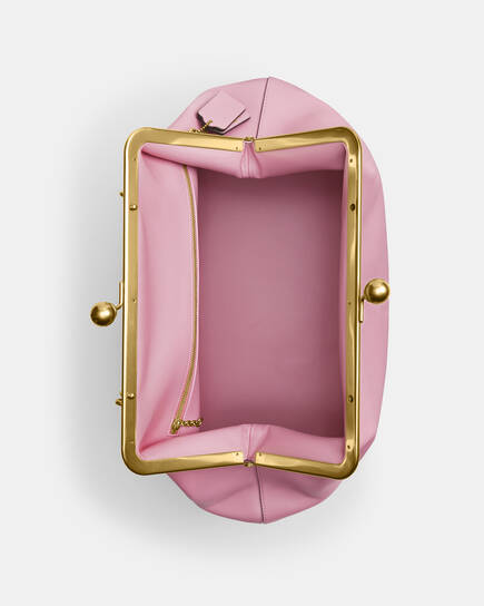 Pink Large Kisslock Frame Bag