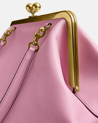 Pink Large Kisslock Frame Bag