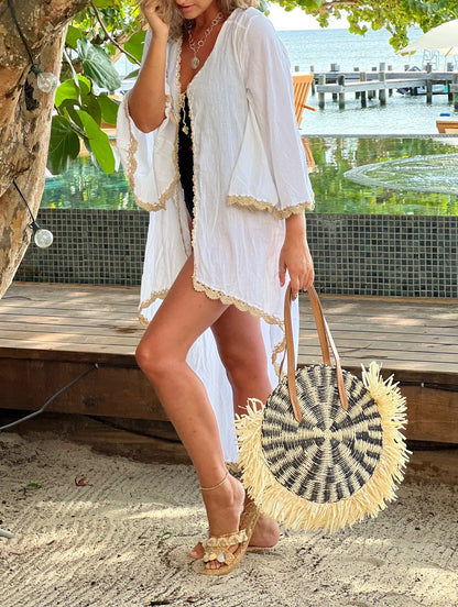 Fringe-Weave Handbag