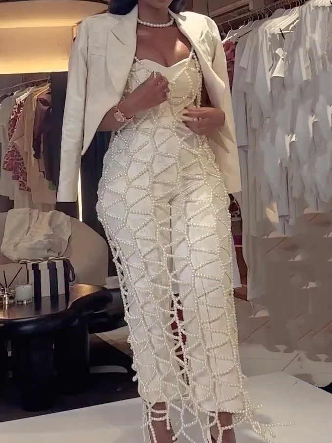 Elegant Off-White Jumpsuits