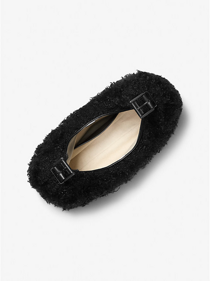 Large Faux Shearling Shoulder Bag