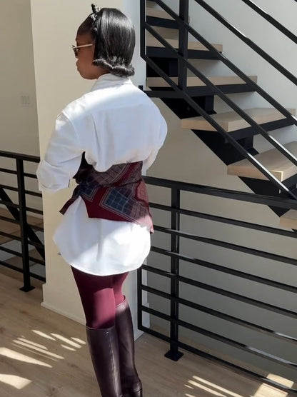 Asymmetrical Print Tank Top + Shirt