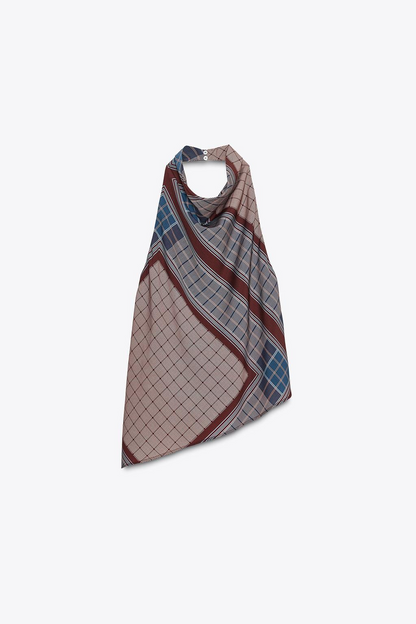 Asymmetrical Print Tank Top + Shirt