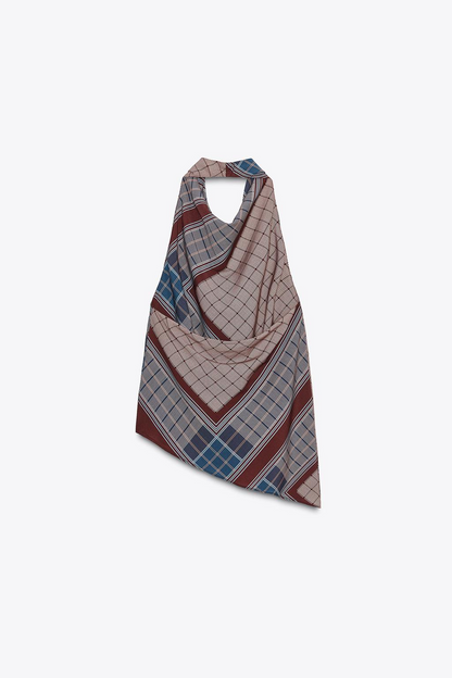 Asymmetrical Print Tank Top + Shirt