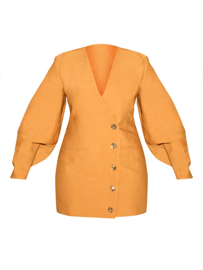 Cocoon Sleeve A Line Blazer Dress