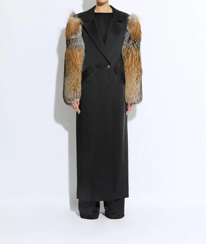 Eco-Friendly Fur Stitching Coat