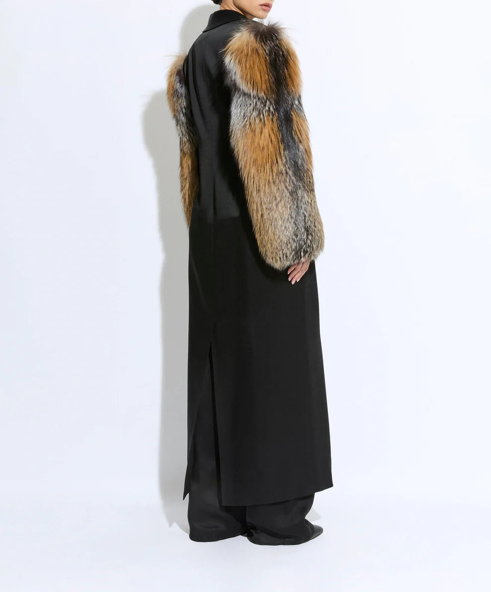 Eco-Friendly Fur Stitching Coat