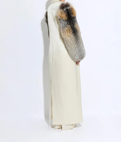 Eco-Friendly Fur Stitching Coat