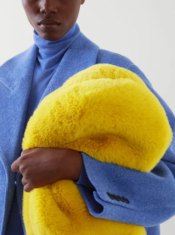 Oversized Faux Fur Clutch