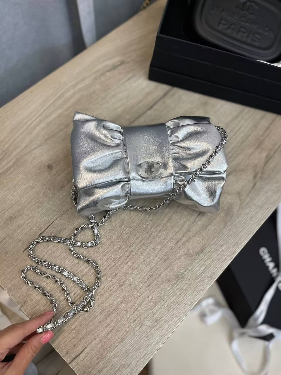 Double C Bow Handbag