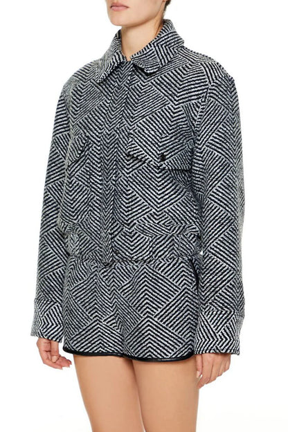 Herringbone Jacket + Shorts Set