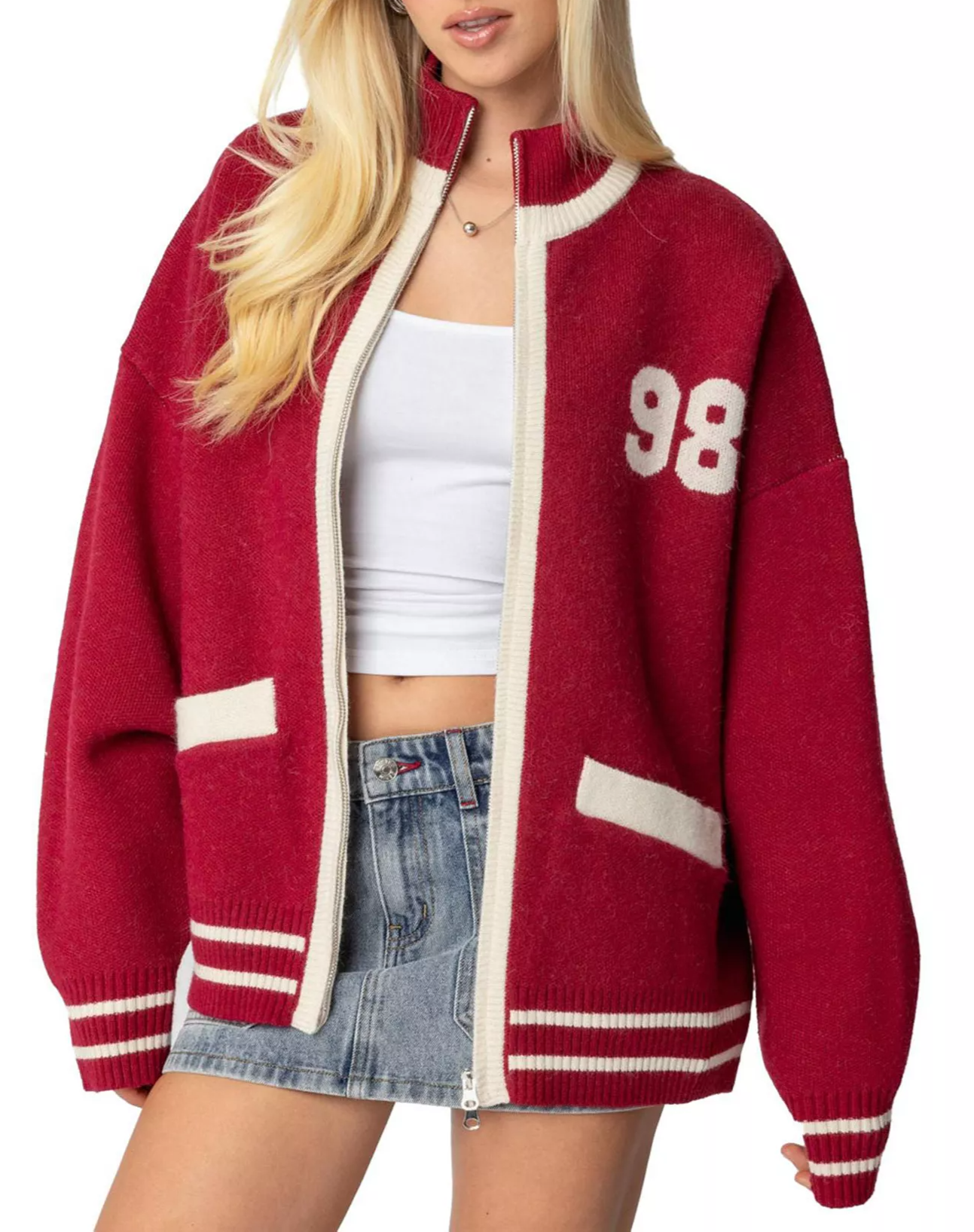 Knit Zip Up Sweater