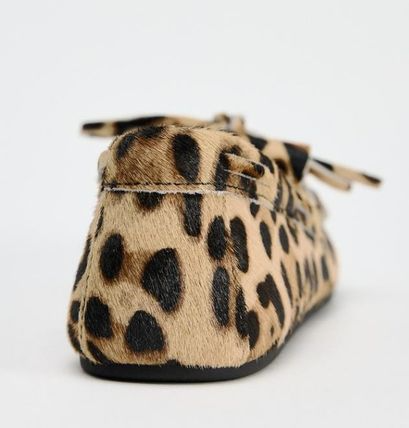 Leopard-Print Bow-Adorned Loafers