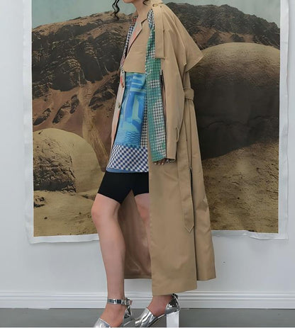 Stitching Waist Windbreaker