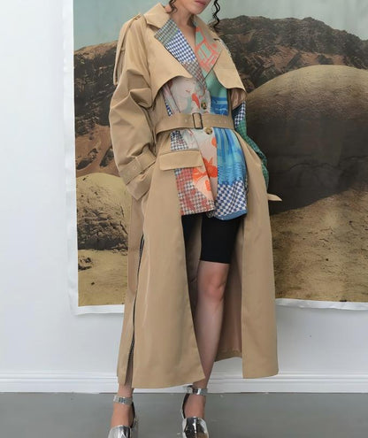 Stitching Waist Windbreaker