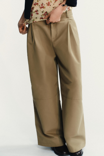 Cargo Trousers With Pleats