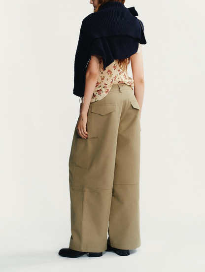 Cargo Trousers With Pleats