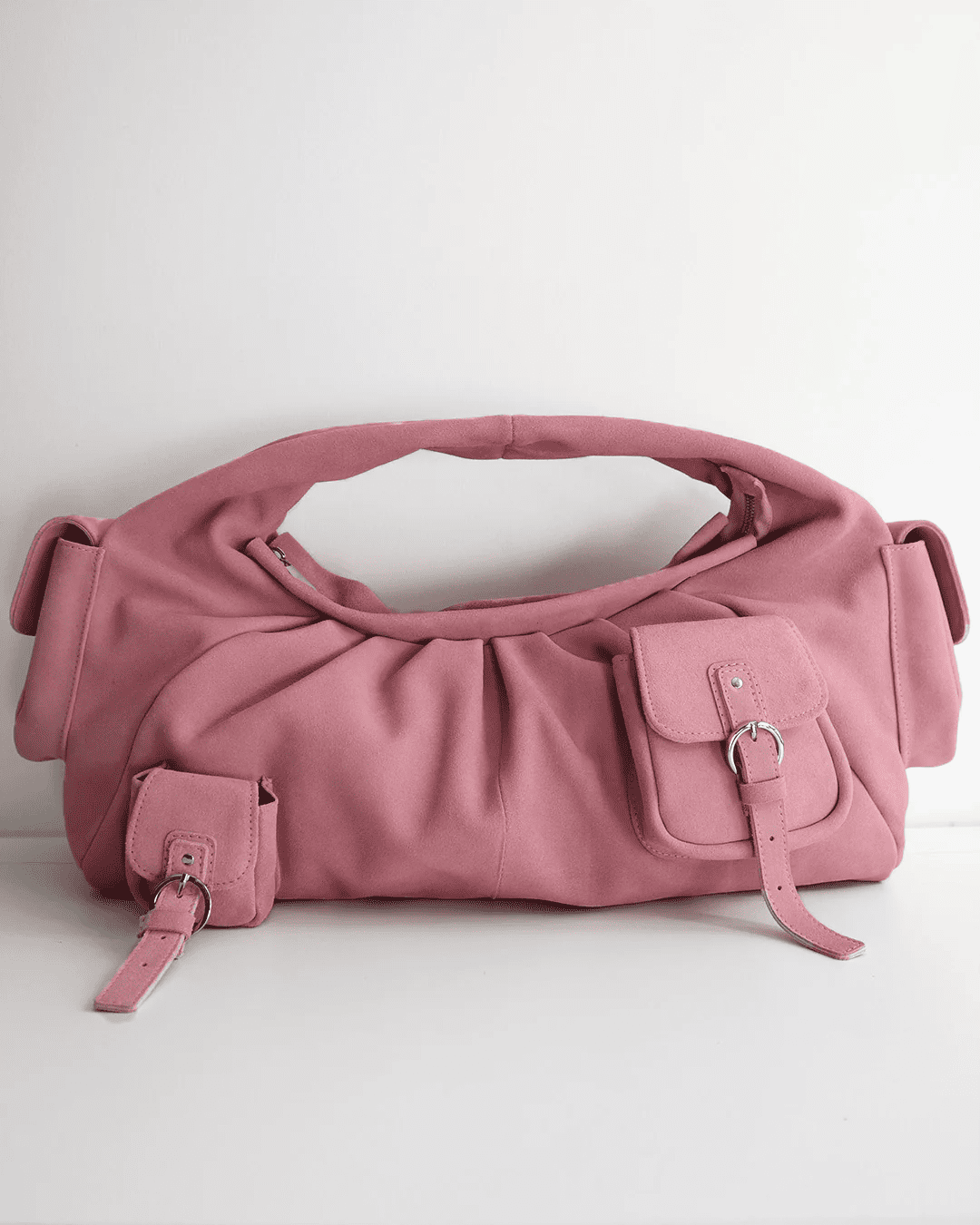 Leather Multi-Pocket Tote Bag